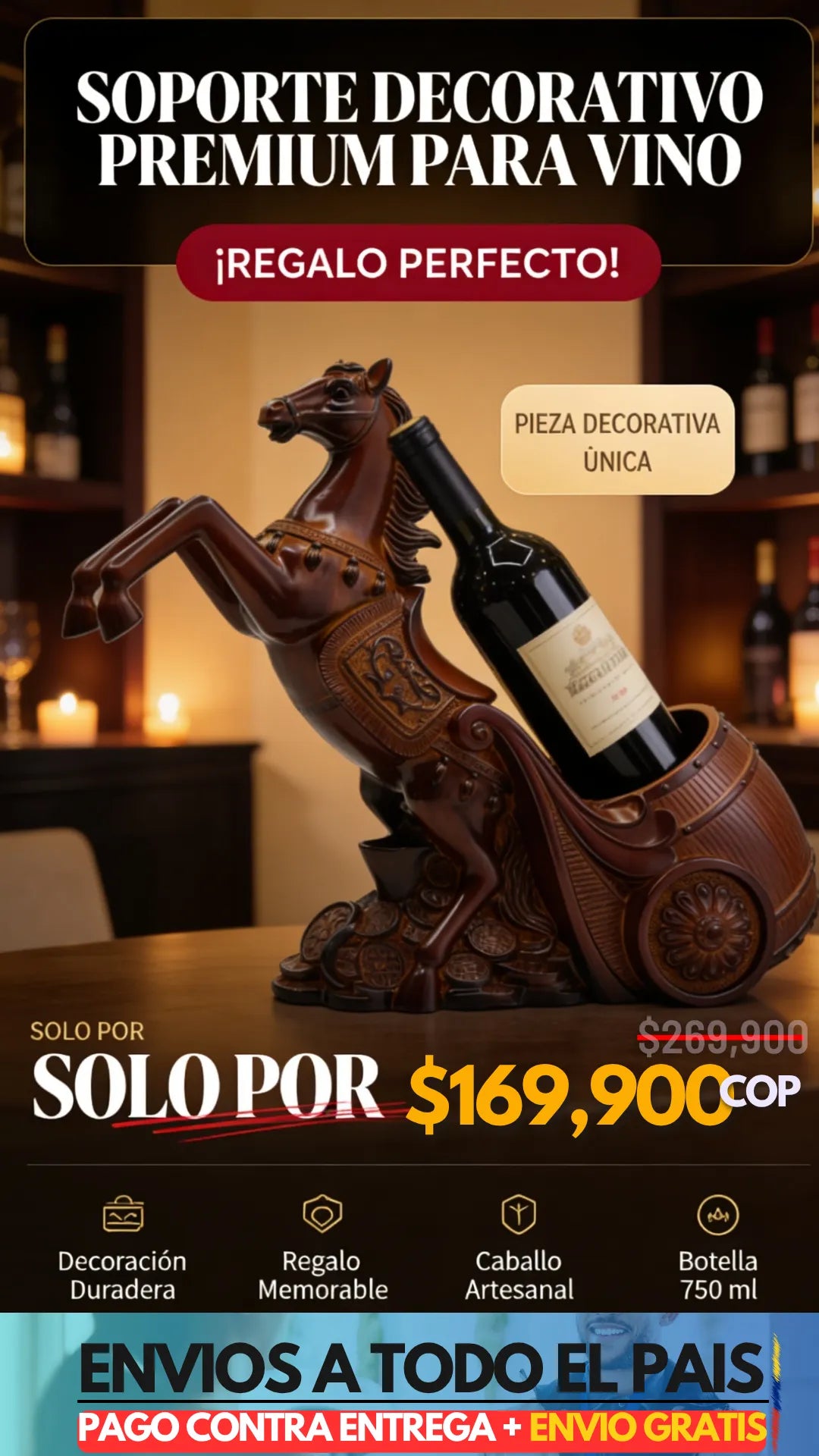 SOPORTE PREMIUM PARA VINO